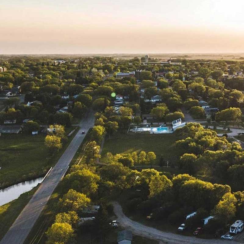 Aerial view of Neepawa, Manitoba - photo by dheng santos